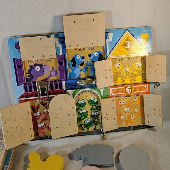 Melissa & Doug 4 Lot Wooden Sound Puzzles Safari Vehicle Farm Animals Latches - Picture 16 of 16